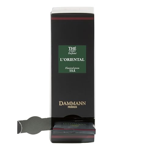 Dammann Freres Sachets, L'&Ocirc;riental Tea Bags, Premium Gourmet French Green Tea, Blend Passion Fruit, Peach, Strawberry Flavors, Individually Wrapped, 24 Count (Single Pack)