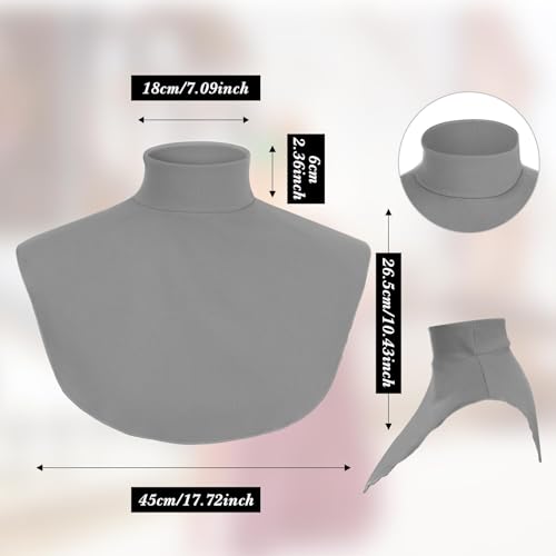 Image of Cutecrop Turtleneck Dickey Extra Large Fake Collar Detachable Dickey Collar Half Mock Turtleneck for Men Women