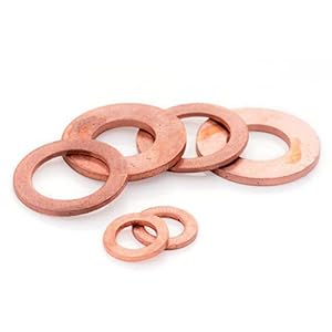 MOOCO MORNING 10Pcs Messing Platte Wasmachine Koper Crush Wasmachines Pakking Seal Ring Voor Boot Dikte 1Mm ID X OD X Dikte