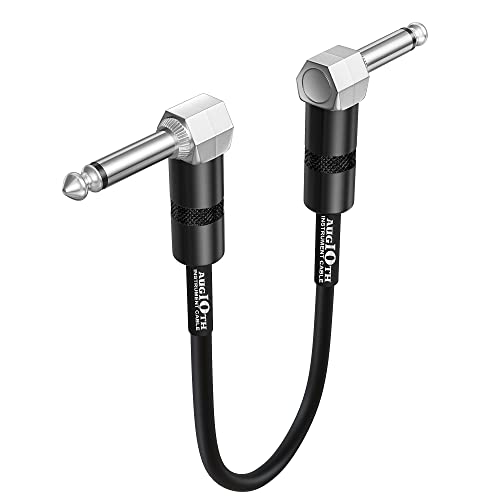 Augioth 15 CM 6 Inch Guitar Patch Cable Performance Guitar Effect Pedal Cables Angled to Angled