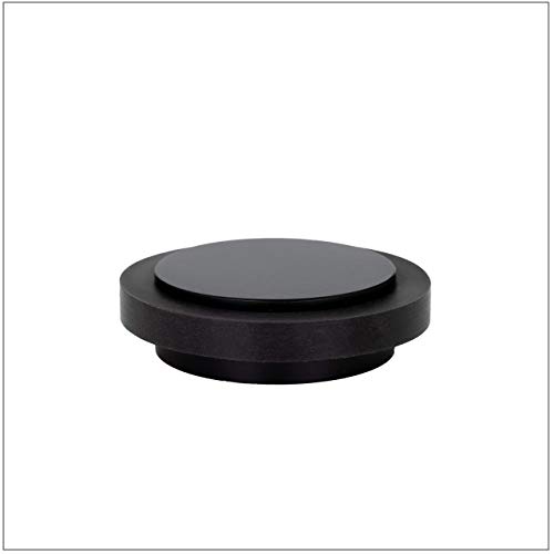 EVI Herrajes | Tope de Puerta Adhesivo | 45 x 14 mm | Goma Negra de Silicona Natural | Acero Inoxidable | Lacado Negro | Gran Adhesión | 100% Funcional | Mod. I-203 35X12-NG Cover