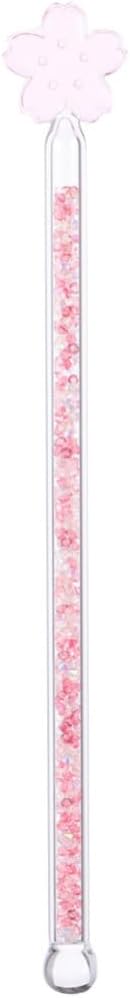 Pink Glass Stir Stick Crystal Diamond for Cocktails