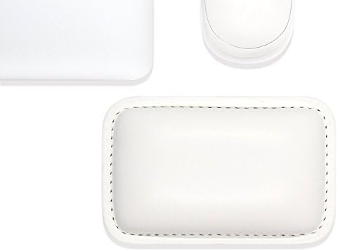 ProElife Office/Home PU Leather Mouse Wrist Rest Support Pad Mat Interior Soft Memory Foam for Apple Magic Mouse Microsoft Surface Mouse and most of Wireless Wired Mouse (130mm x 85mm, White)