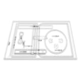 Acryl-Schablonen für die Lederverarbeitung, transparente lasergeschnittene Muster mit Magnetreißverschluss, ideal für Handtaschen und kleine Geldbörsen, 25 x 15 x 15 cm, AAB-799