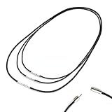 Material: Our black leather cord necklace is made of waxed cord, strong, durable and soft for you to wear comfortably and can be used for a long time. Easy to Use: Our men's leather necklace is easy to put on and take off, convenient to connect, whic...