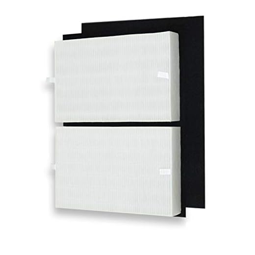 PUREBURG Replacement HEPA Filter Set Compatible with Honeywell Console Air Purifiers Series Models HPA200 HPA202 HPA204 HPA250B, Part Number HRF-R1 HRF-R2 HRF-AP1