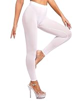 iEFiEL Damen Leggings Transparent Hosen Lang Mesh Strumpf Nylon Strumpfhosen Pantyhosen Erotische Unterhosen X Weiß L – Ansicht 2