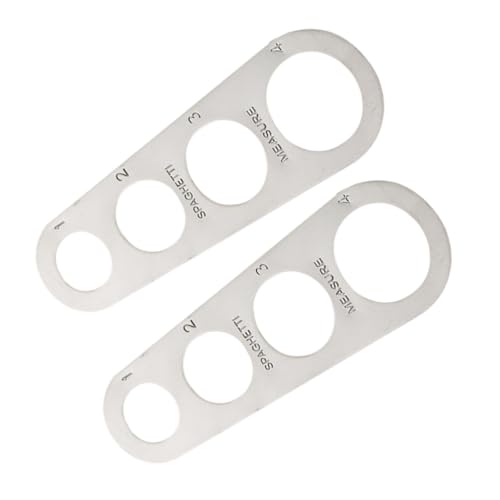 VICASKY 2pezzi Righello Misuratore Pasta Acciaio Inossidabile Misurazione Spaghetti Noodles Strumento Cucina Controllo Porzioni Utensili Misurare Preparazione Pastai