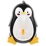 RORPOIR Pinguin Urinal aus Kunststoff Töpfchen mit Saugnäpfen zum Toilettentraining für Jungen Badezimmer Urinal zur Wandmontage