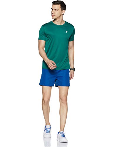 Image of Amazon Brand - Symbol Men's Solid Active Regular Fit Sports T-Shirt | Round Neck | Half Sleeve (Available in Plus Sizes)