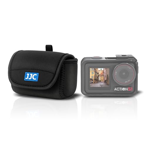 JJC Funda de transporte para cámara DJI Osmo Action 6/5 Pro/4/3 y batería, mini bolsa portátil compatible con GoPro Hero 13 12 11 10, Ace / Ace Pro 2, Go Ultra Action Camera Bolsa de almacenamiento de