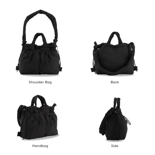 Bolso tote acolchado tipo puffer para mujer miniatura 3