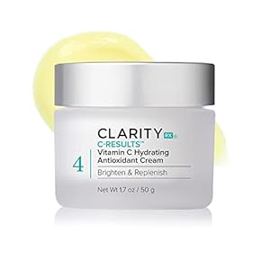 ClarityRx C-Results Vitamin C Hydrating Antioxidant Face Cream, Natural Plant-Based Anti-Aging Facial Moisturizer for Brighter Skin