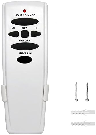 Hampton Bay Ceiling Fan Remote Control (3-Speed/Light Dimmer/Reverse Button) Replacement for UC7078T L3H2003FANHD L3H2014FANHD L3H2010FANHD Fan-HD Fan-HD5 Fan-HD6，with Reverse Button