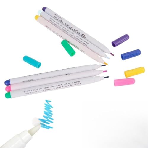ReachMall Crea tus ideas con este paquete de 2 marcadores de tela borrables perfectamente diseñados para un uso fácil (azul)
