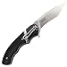CRKT Snarky EDC Folding Pocket Knife: Everyday Carry, Flat Ground Recurve Blade, Flipper Open, Liner Lock, POM with Stainless Inlay, Deep Carry Pocket Clip 7280