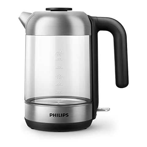 Philips Hervidor de Agua - 1.7L, Tapa con Resorte, Indicador Luminoso, Vidrio Cover