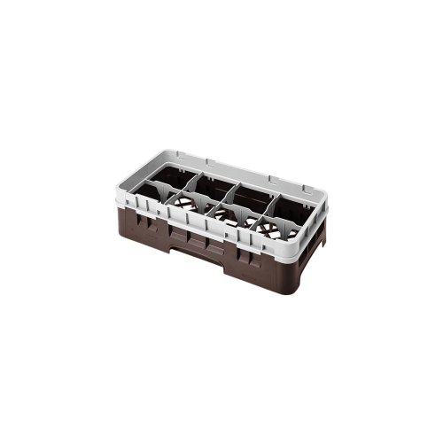 Cambro 8HS318167 Camrack Glass Rack with extender half size 8 compartments brow