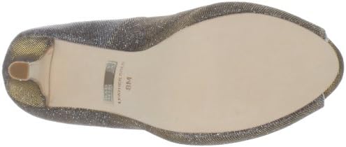 Badgley Mischka Women's Humbie IV Peep-Toe Pump, Gold/Pewter, 8 M US | Image 3