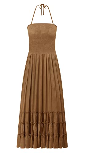 Image of R.Vivimos Womens Summer Boho Sexy Backless Long Dresses