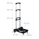 Relaxdays Transportwagen, klappbar, Teleskopgriff, 2 Lenkrollen, Spanngurte, bis 25 kg, kleine Transportkarre, schwarz