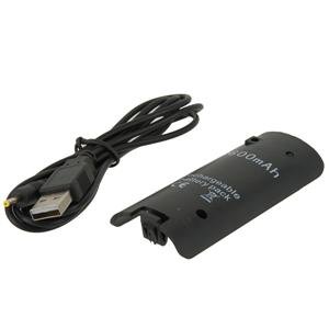 Wiimote Wii Remote Rechargeable Battery 3600Mah with Adapter