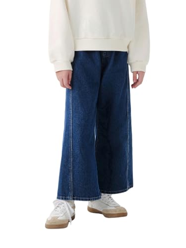 marc & janie Boys Girls Denim Pants Kids Cotton Cargo Pants Parachute Pants Straight Wide Leg Jeans 250022
