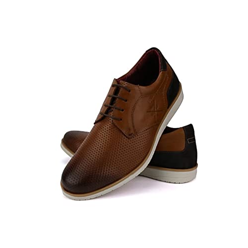 Sapato Oxford Casual Masculino Elite Couro Premium cor:Marrom;Tamanho:42