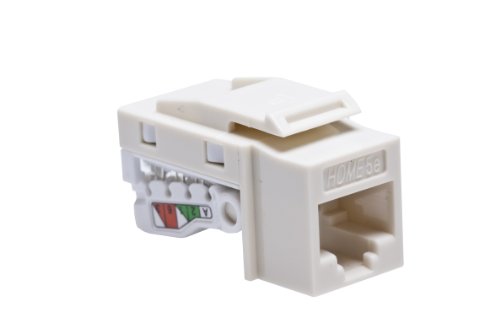 Conector keystone Cat 5e Leviton T568A modular snap-in para cable de red 3