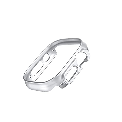 Coque Apple Watch Ultra 49mm finition argent rigide pare-chocs haut de gamme iWatch
