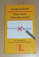 Teste Dein Amerikanisch!: Ein Testbuch Und Wörterbuch Des Amerikanischen Englisch 3468385080 Book Cover
