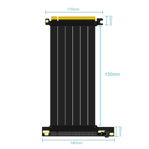 Cable extensor para tarjeta gráfica 3.0 15 cm soporte vertical 90° miniatura 4