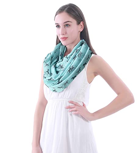 Lina & Lily Horse Animal Print Women's Infinity Scarf Lightweight3