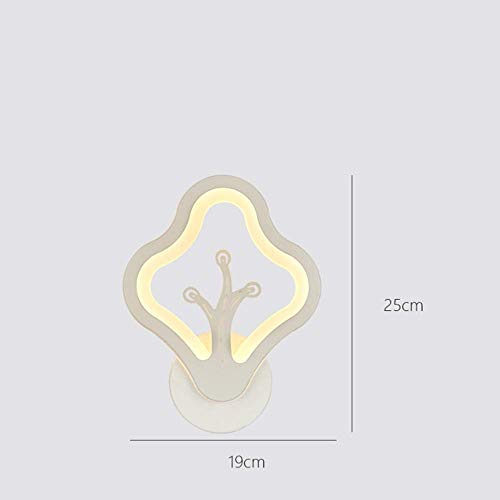 Aplique de pared LED blanco acrílico moderno con luz cálida para pasillos 4