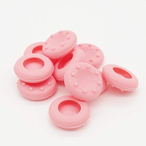 Image of 4 x Silicone Analog Joystick Thumbstcks Thumb Stick Grips Caps Cover for PS4 PS3 Xbox One Xbox 360 PS2 Controllers (Pink)