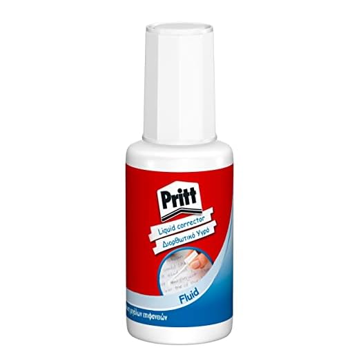Pritt Correttore Liquido con pennello, Bianchetto con pennello, Applicazione Rapida e Precisa 1x20 ml