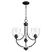 Quorum International Enclave Chandelier - Oiled Bronze W/ Clear/Seeded - 6059-3-286