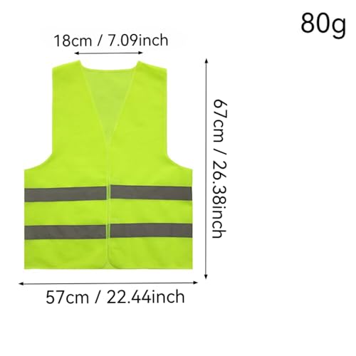 5 x Stück Warnwesten Auto, Gelb Warnweste, 2025 gemäß ISO20471, KFZ Sicherheitsweste, Erwachsene Warnschutzweste, EU Norm, high Visibility Vest, Sicherheits Set, Autozubehör
