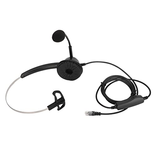 Auricular RJ9 para call center negro con microfono cancelacion de ruido