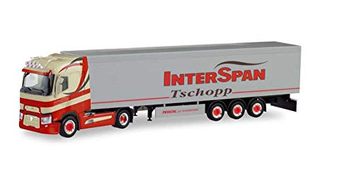 Preisvergleich Produktbild herpa 311618 Renault T Schubboden-Sattelzug Tschopp Interspan, Mehrfarbig