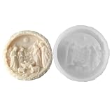 Xidmold 3D Weihnachtskrippe Silikonform, Jesus Maria Familie Gießform für Kerzen, Seife,...