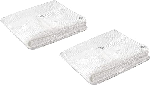 Kippen 6057H - Confezione da 2 pezzi di Telone Retinato Trasparente. Misura 1,5x2 mt. Grammatura 130 g/m²