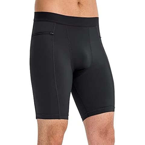 Sillictor Mens Compression Shorts with Phone Pocket Cover
