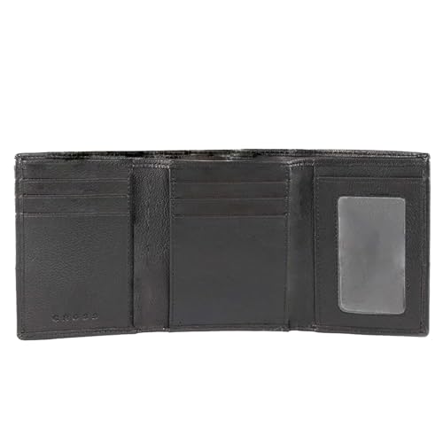Image of Cross Erie Men's Leather Tri-Fold Wallet -Black