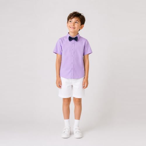 Image of Mud Kingdom Little Boys Dress Shirts Short Sleeve Cute Summer