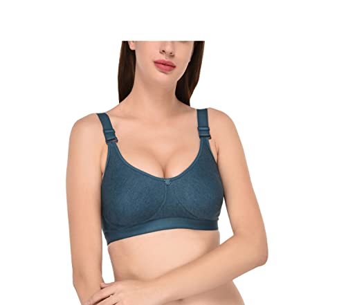 Image of Viral Girl Women's Wire-Free Cotton Hosiery Bra | Non-Padded, Full Coverage, Adjustable Straps | Soft Comfortable Innerwear with Hook & Eye Closure for Everyday Use