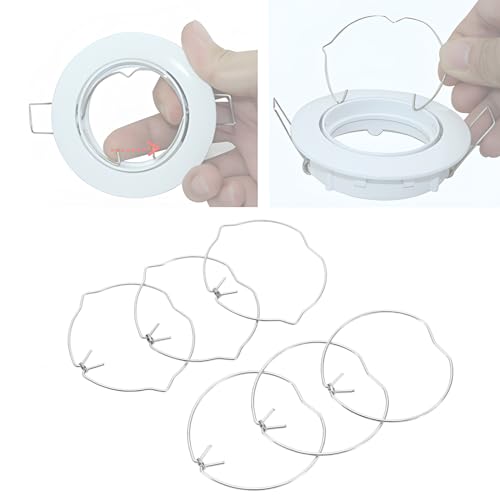 Create idea 30PCS Retaining Spring Rings Clasp for MR16 MR11 Diameter 35mm and 50mm LED Halogen Bulb Holders 2 Shapes 2 Sizes Bulb Fittings or Most Lamps - Image 3