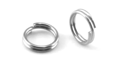 20 Argolas 4 em aço inox para isca artificial 7,50 mm x 1,20 mm