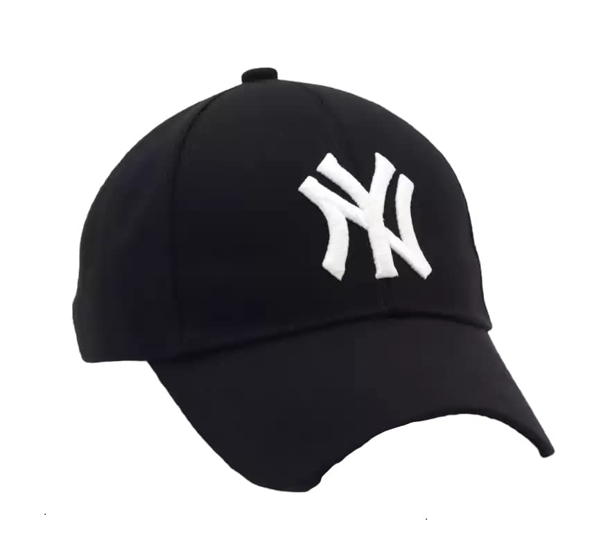 BAYEMAMens New NY Snapback Hats Baseball Cap (Free Size) (Black)