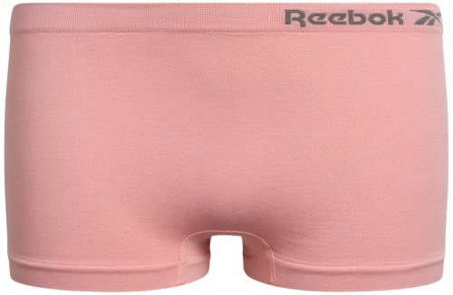 Reebok Girls' Boyshorts Underwear - 4 Pack Soft Seamless Girls Panties Boy Shorts - Breathable Panties (6-16)4